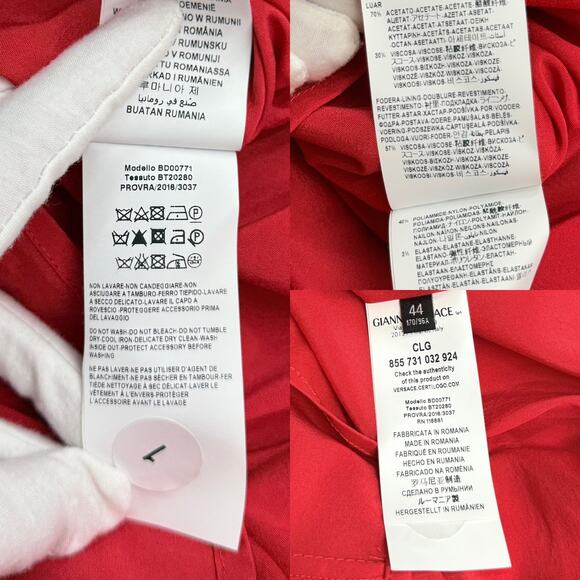 Versus Versace Logo Stripe Sequin Detail Short Sleeve Mini Dress Size 44 (US 8) - Picture 7 of 8